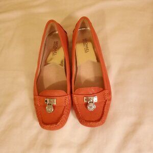 Michael Kors Women's Loafers Orange Round Toe Casual Size 8 1/2 M